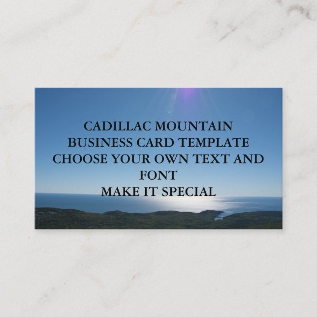 MODELE DE CARTE DE VISITE CADILLAC MOUNTAIN (Devant)