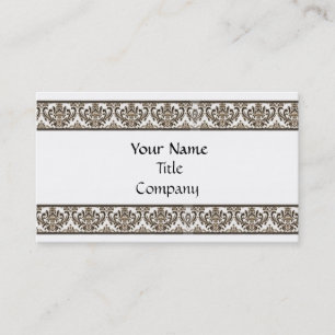 Modèle de carte de visite Damask élégant