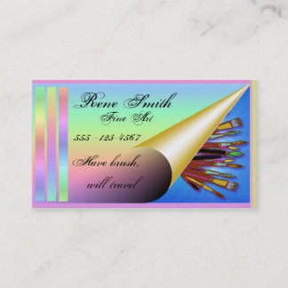 Modèle de carte de visite d'artiste