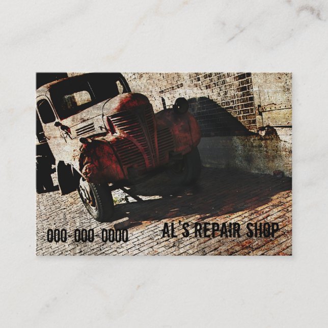 modèle de carte de visite d'atelier de réparations (Devant)