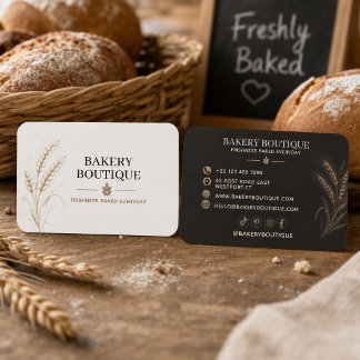 Modèle de carte de visite de boulangerie élégante