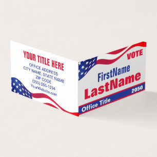 Modèle de carte de visite de campagne personnalisé