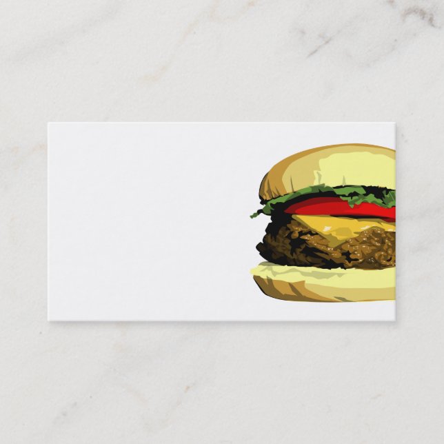 Modèle de carte de visite de cheeseburger (Devant)