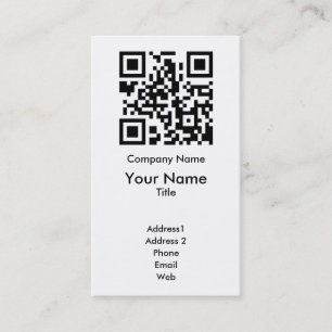 Modèle de carte de visite de code de QR -