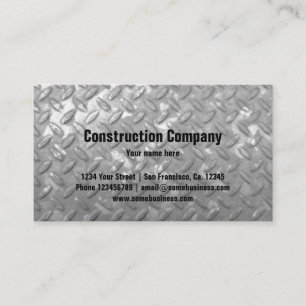 Modèle de carte de visite de construction  Plaque
