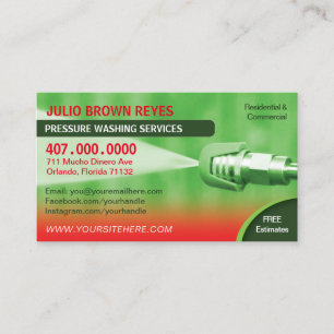 Modèle de carte de visite de lavage et de nettoyag