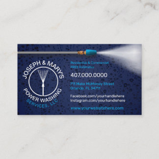 Modèle de carte de visite de lavage et de nettoyag