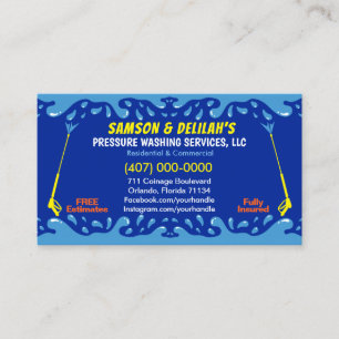 Modèle de carte de visite de lavage et de nettoyag