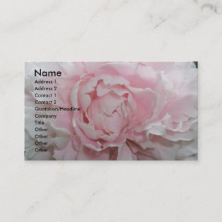 Modèle de carte de visite de pivoine