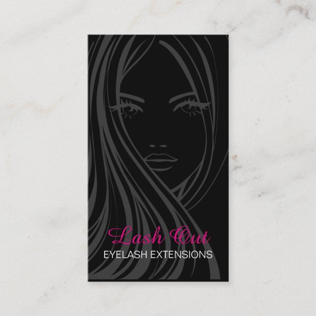 Modèle de carte de visite de prolongements de cil (Devant)