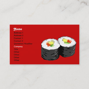 Modèle de carte de visite de sushi