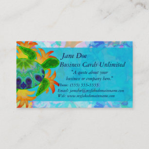 Modèle de carte de visite de tortue de flamme