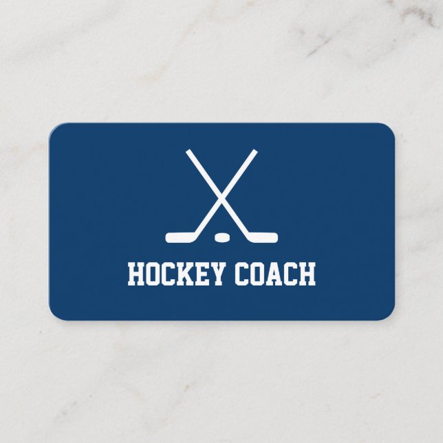 Modèle de carte de visite d'entraîneur de hockey p (Devant)