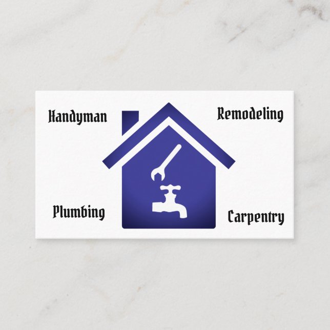 Modèle de carte de visite d'entrepreneur (Devant)