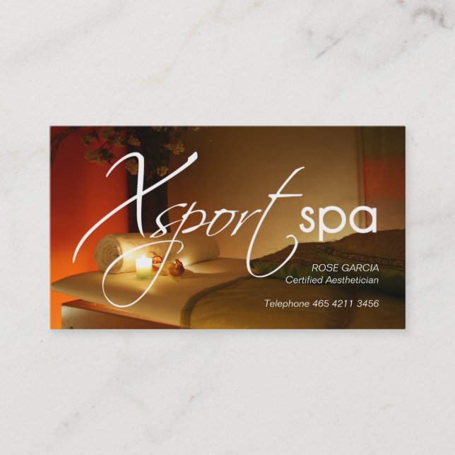 Modèle de carte de visite d'esthétique (Devant)