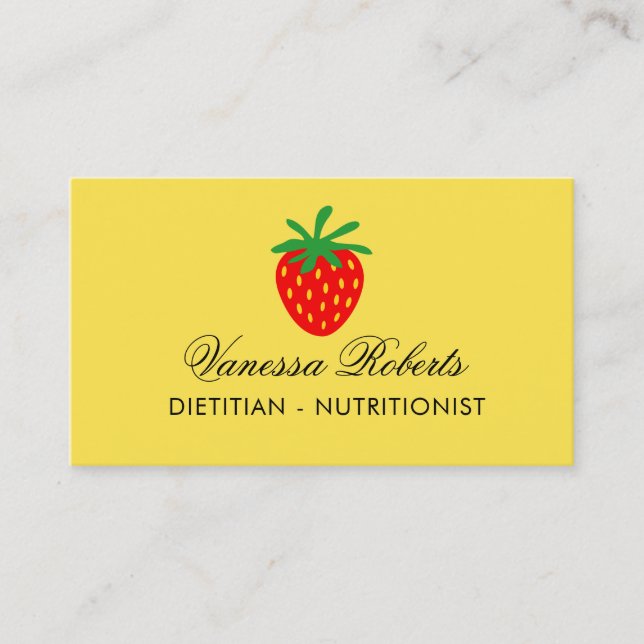 Modèle de carte de visite diététiste nutritionnist (Devant)