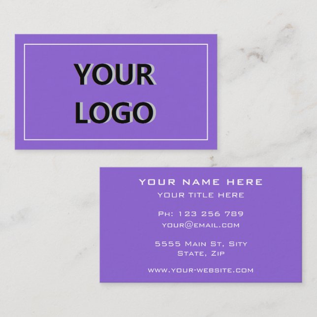 Modèle de carte de visite d'Info texte de logo per (Devant / Derrière)