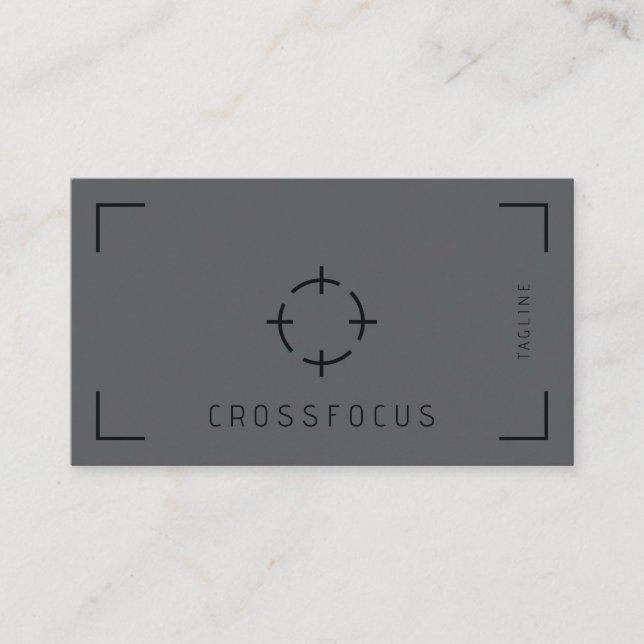 Modèle de carte de visite du logo Cross Focus (Devant)