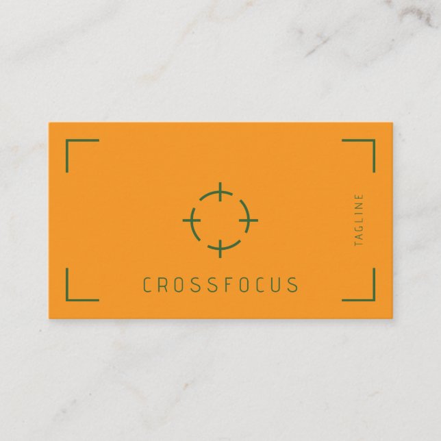 Modèle de carte de visite du logo Cross Focus (Devant)