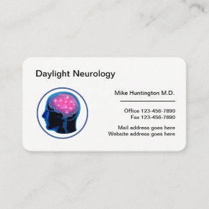 Modèle de carte de visite du logo moderne du neuro