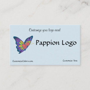 Modèle de carte de visite du logo papillon