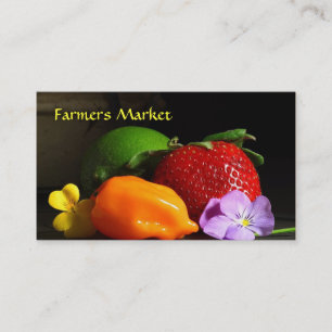 Modèle de carte de visite du marché d'agriculteurs