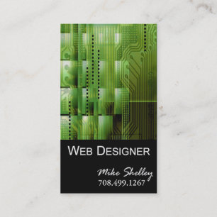 Modèle de carte de visite du Web Design-2 (vert)