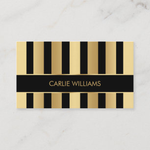 Modèle de carte de visite en noir et or
