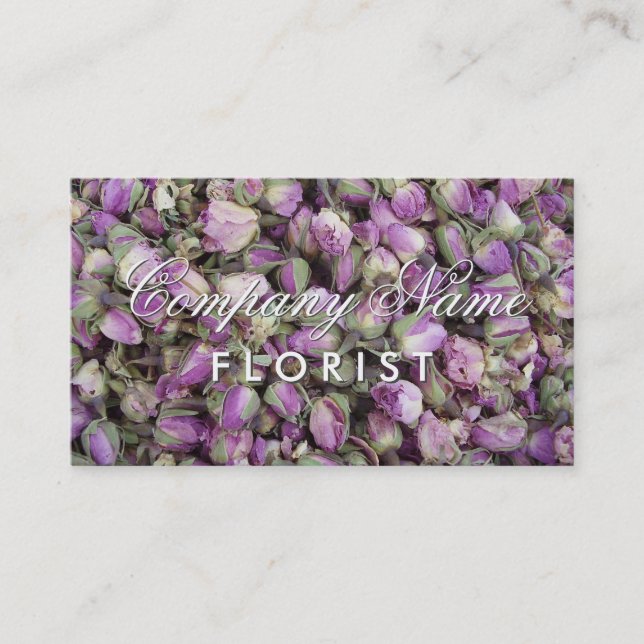 Modèle de carte de visite fleuriste | photo des bu (Devant)