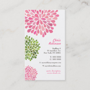 Modèle de carte de visite florale pour femmes mod