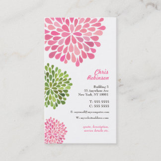 Modèle de carte de visite florale pour femmes mode