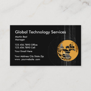 Modèle de carte de visite globale Technology Serv