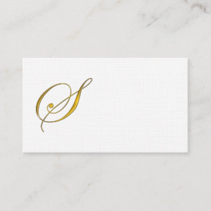 Modèle de carte de visite Gold Monogramme S