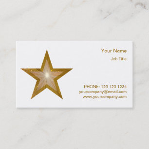 Modèle de carte de visite Gold Star