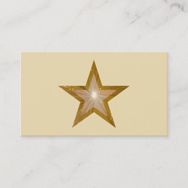 Modèle de carte de visite Gold Star (Devant)