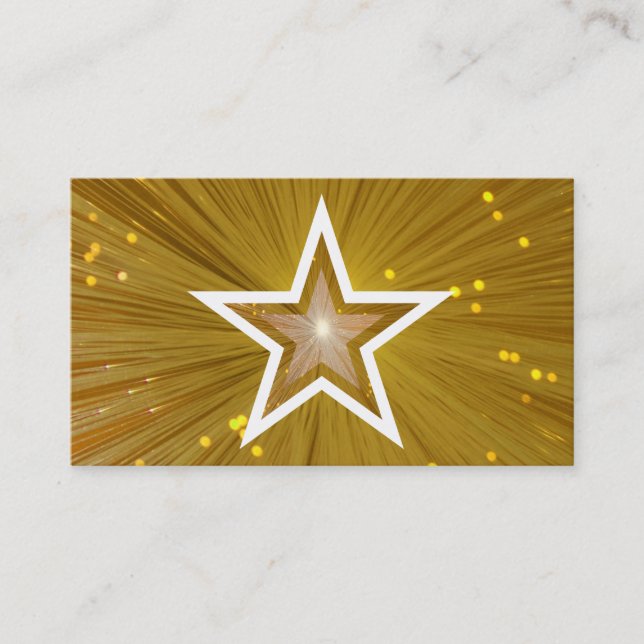 Modèle de carte de visite Gold Star (Devant)