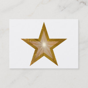 Modèle de carte de visite Gold Star chubby blanc