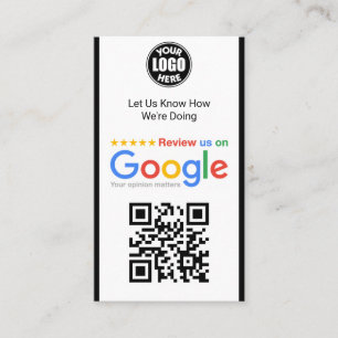 Modèle de carte de visite Google Review minimalist