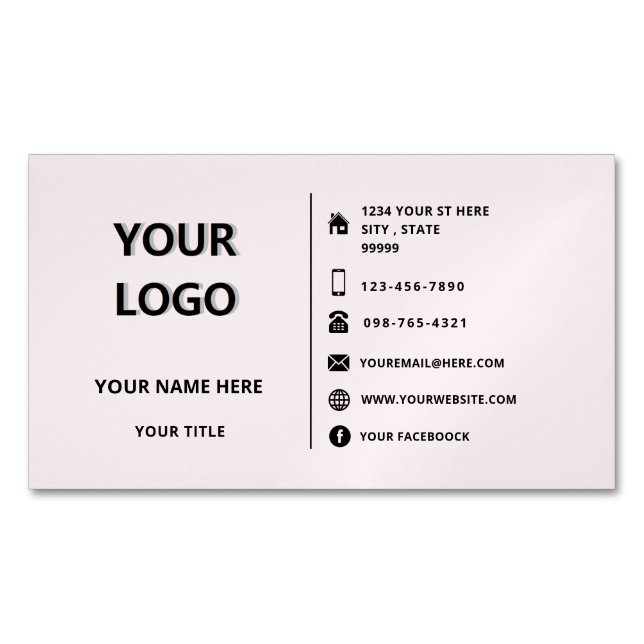 Modèle de carte de visite Info Logo (devant)