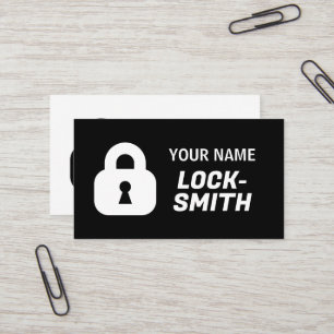 Modèle de carte de visite Locksmith avec logo cade