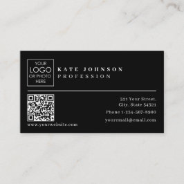 Modèle de carte de visite Logo personnalisé Photo