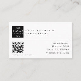 Modèle de carte de visite Logo personnalisé Photo