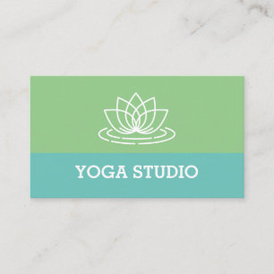 Modèle de carte de visite Lotus Logo Yoga Studio