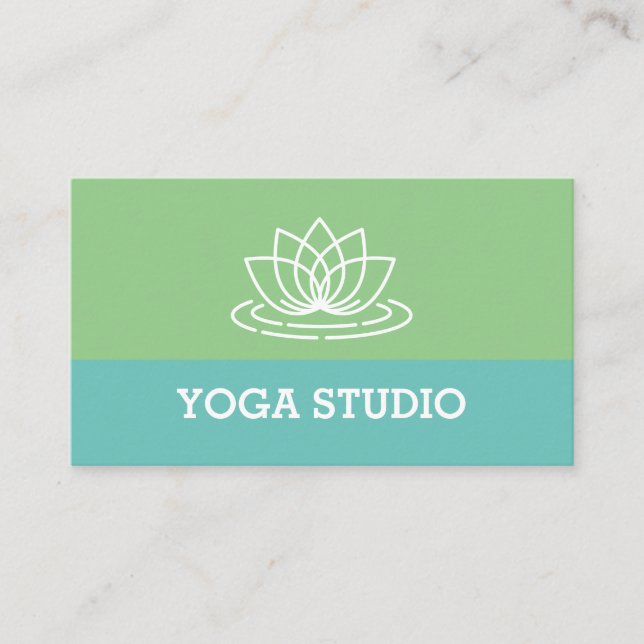 Modèle de carte de visite Lotus Logo Yoga Studio (Devant)