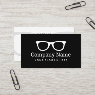 Modèle de carte de visite lunettes noir et blanc