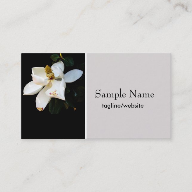 modèle de carte de visite magnolia art photo origi (Devant)