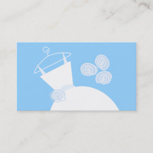 Modèle de carte de visite mariage Gown Blue