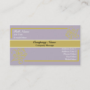 Modèle de carte de visite Mauve et Gold tendance