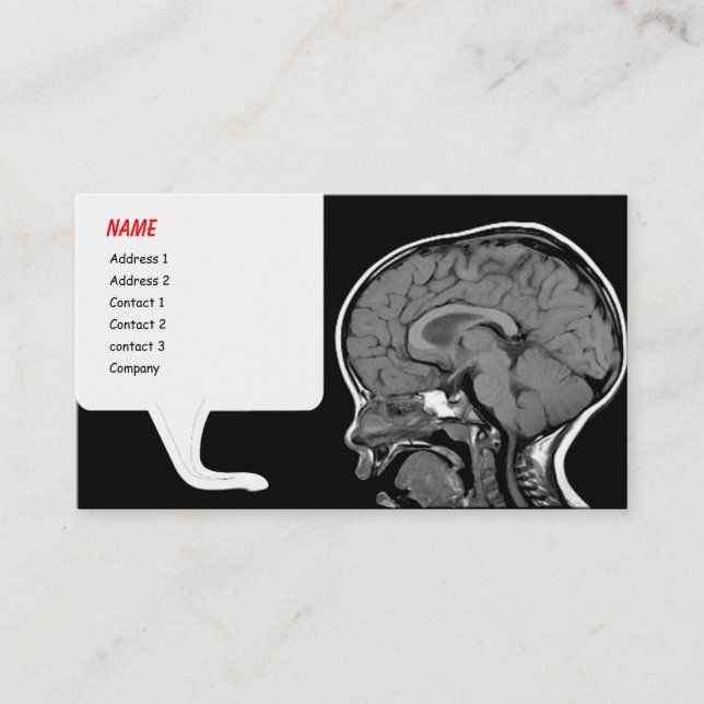 Modèle de carte de visite MRI amusant (Devant)