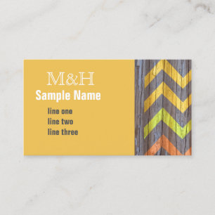 modèle de carte de visite personnalisé chevron jau